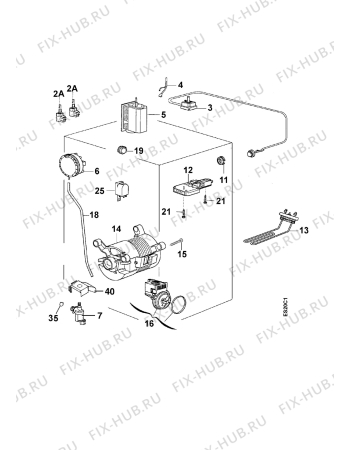 Взрыв-схема стиральной машины Electrolux EWT714 - Схема узла Electrical equipment 268